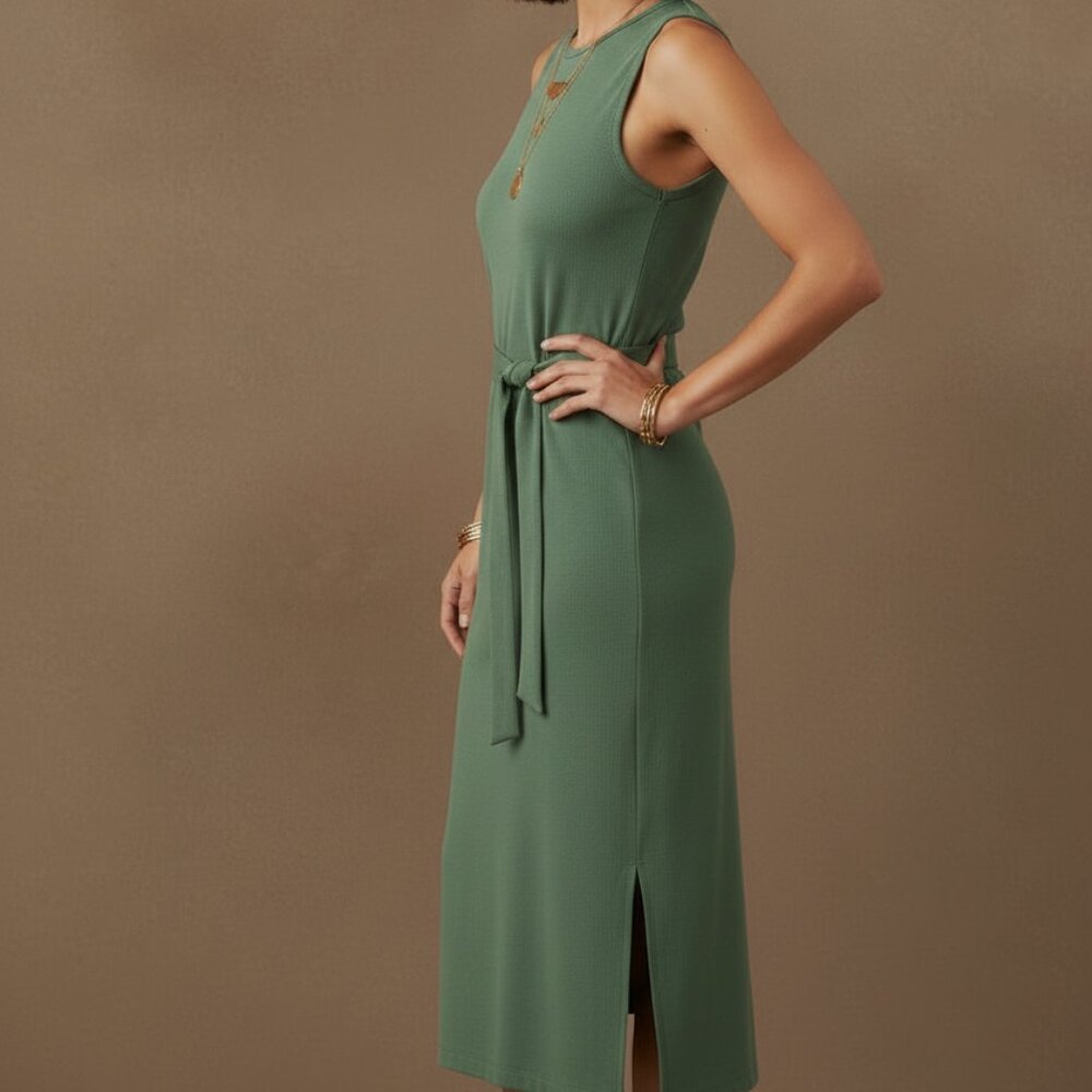NEW, Banana Republic Army Green Knit tank Dress - Picture 11 of 16